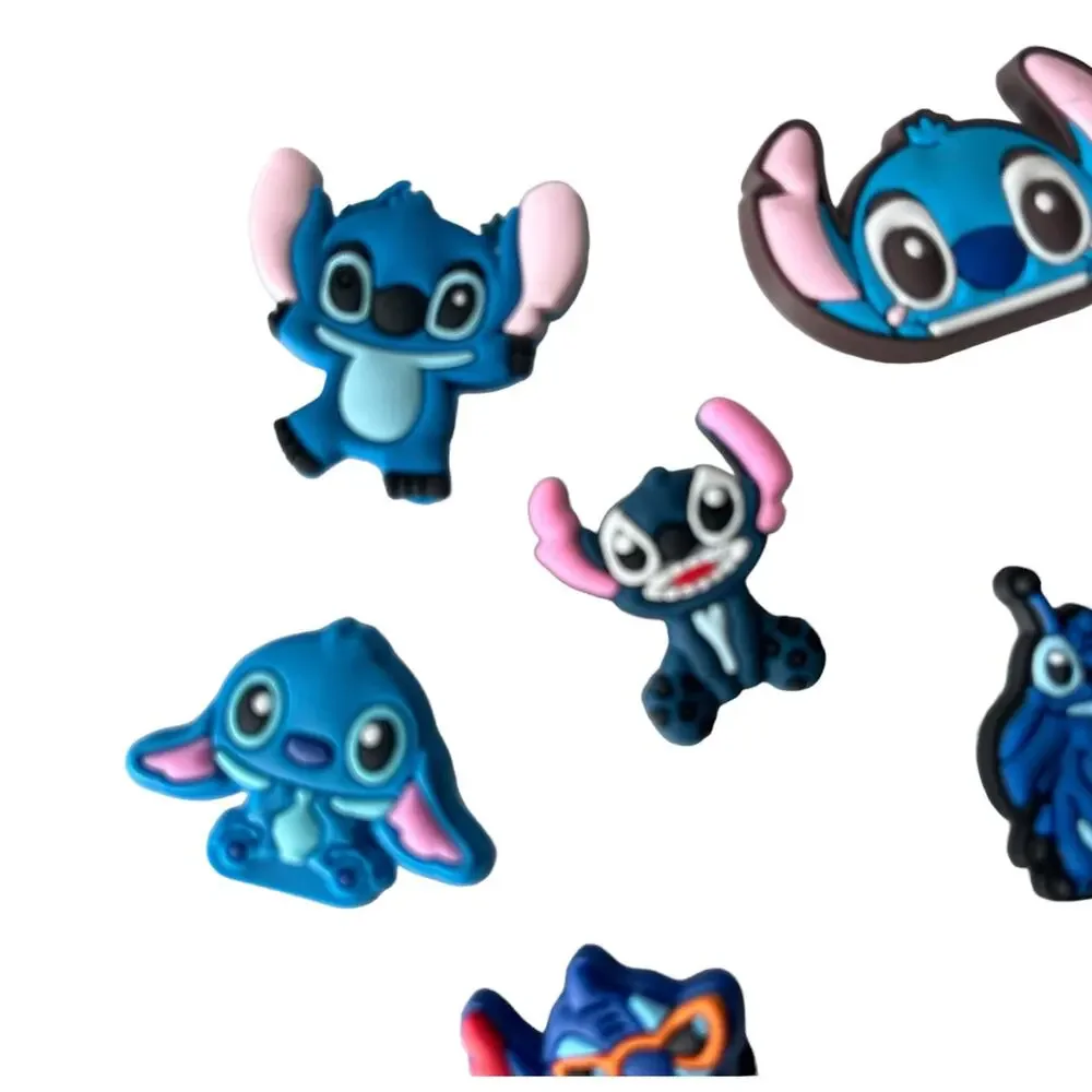 NEW Lilo Stitch SHOE CHARMS 8pc for Croc Shoes Backpacks Zippers Project 626
